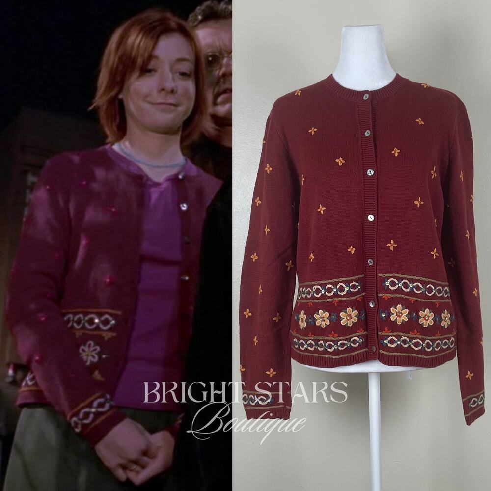 Rare Embroidered Cardigan Alt Color ASO Willow Rosenberg Buffy Vampire Slayer